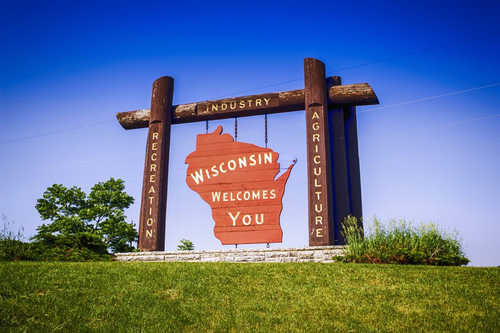 welcome to wisconsin sign